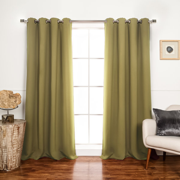 Sage Green Curtains for Bedroom Blackout 2 Panels Grommet Top